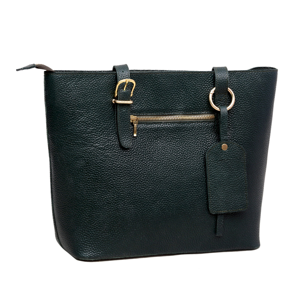 Siena Pebbled Leather Tote Bag – Signature Collection