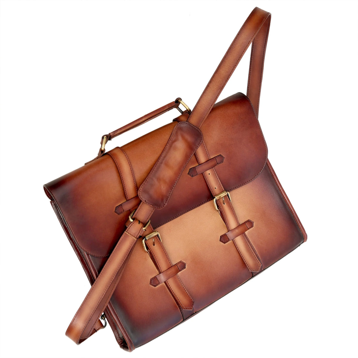 Patina Vintage Brown Leather Laptop Bag