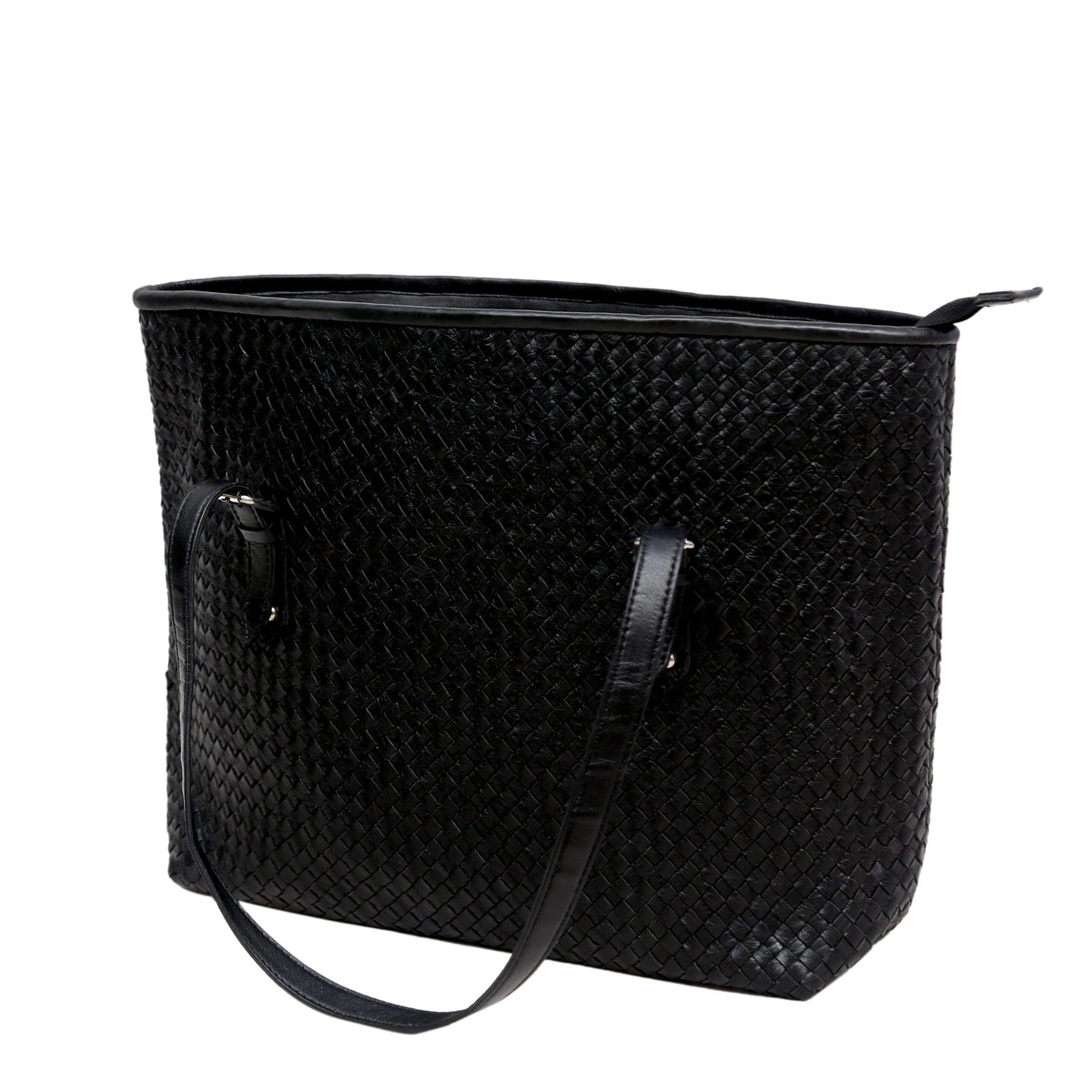 Elara Knitted Leather Tote