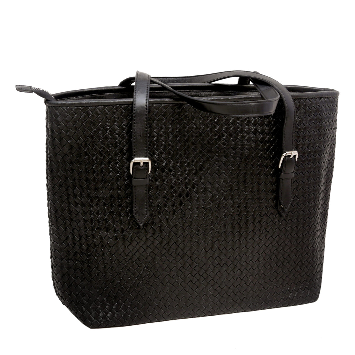 Elara Knitted Leather Tote