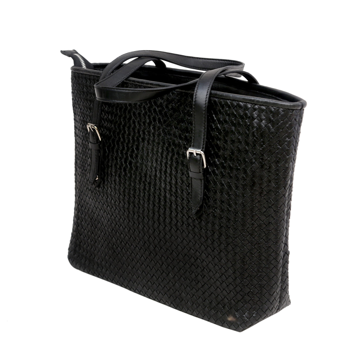 Elara Knitted Leather Tote