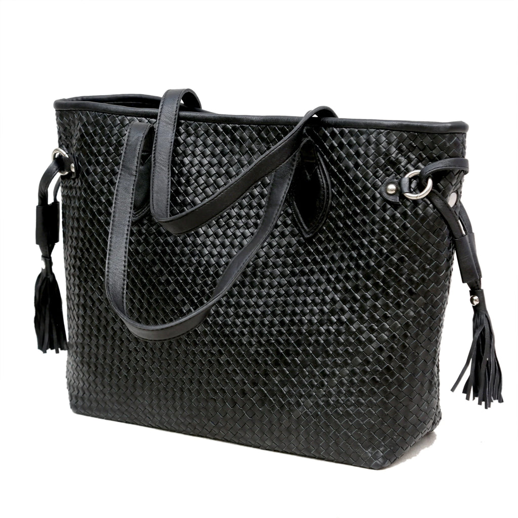 Amara Woven Leather Tote