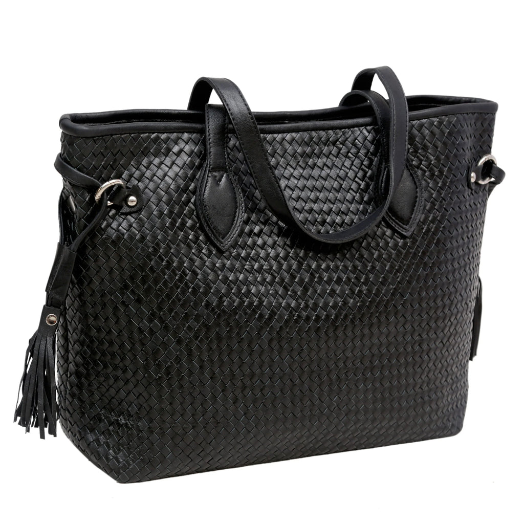 Amara Woven Leather Tote