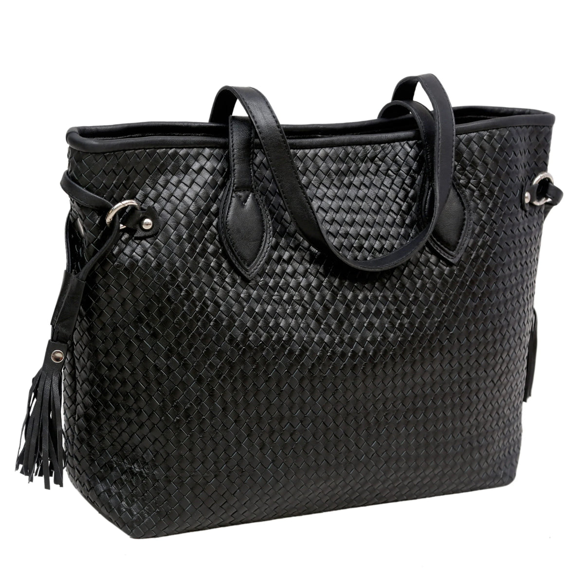 Amara Woven Leather Tote