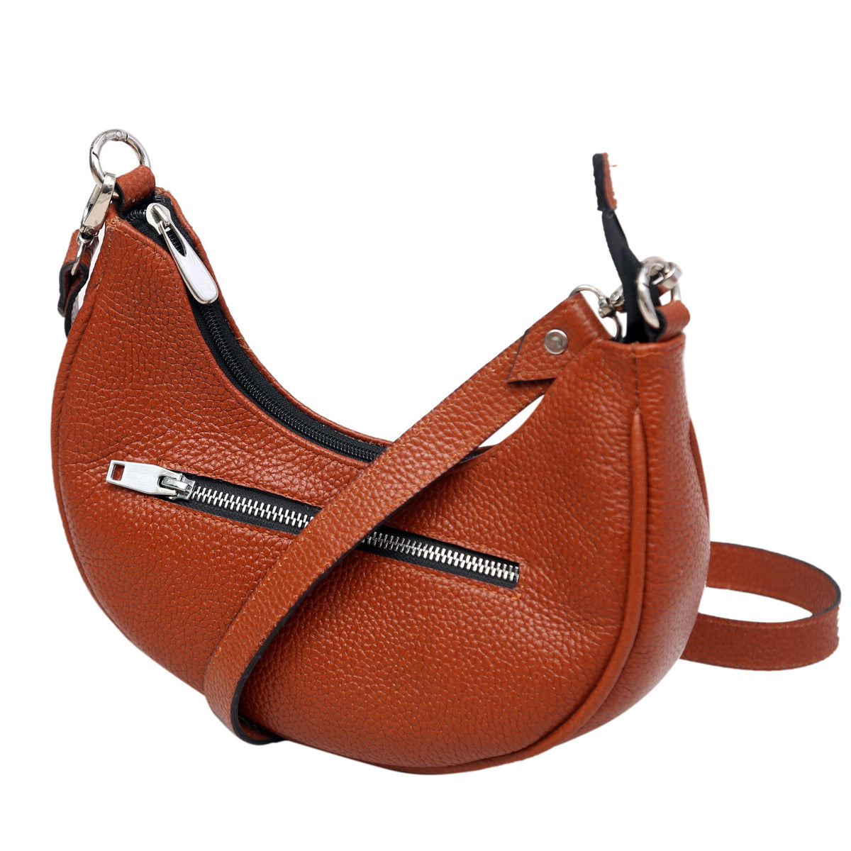 Luna Pebbled Leather Moon Bag