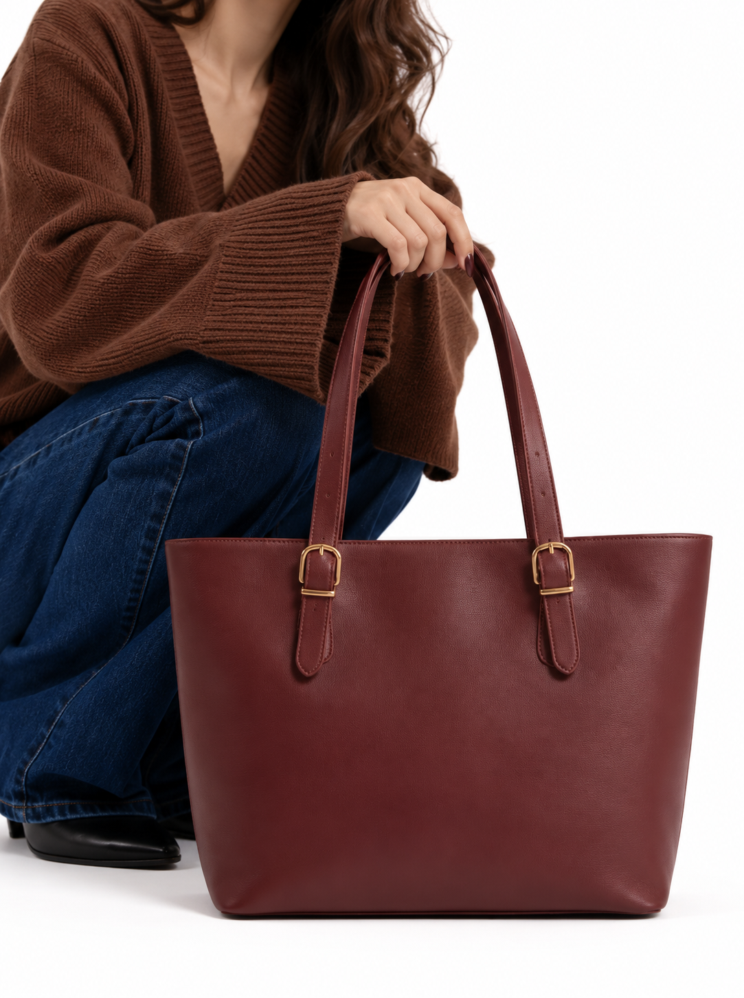 Siena Pebbled Leather Tote Bag – Signature Collection