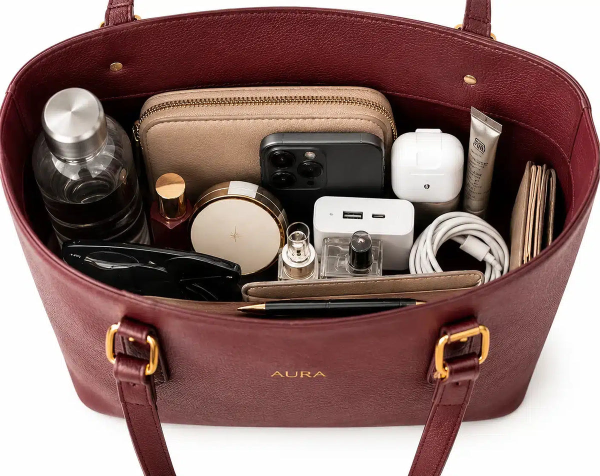 Siena Pebbled Leather Tote detail 3