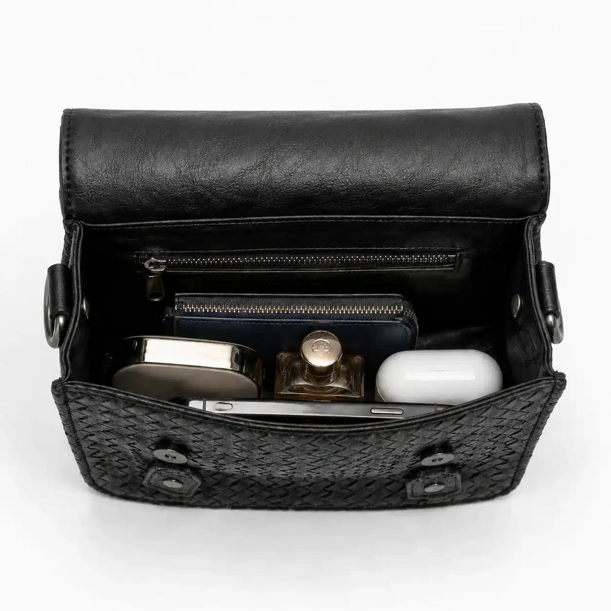 Siena Woven Leather Crossbody detail 3