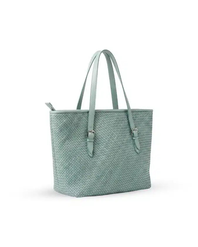 Elara Knitted Leather Tote