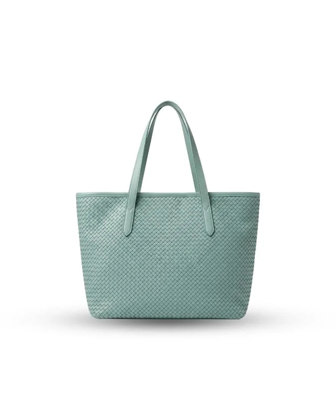Elara Knitted Leather Tote