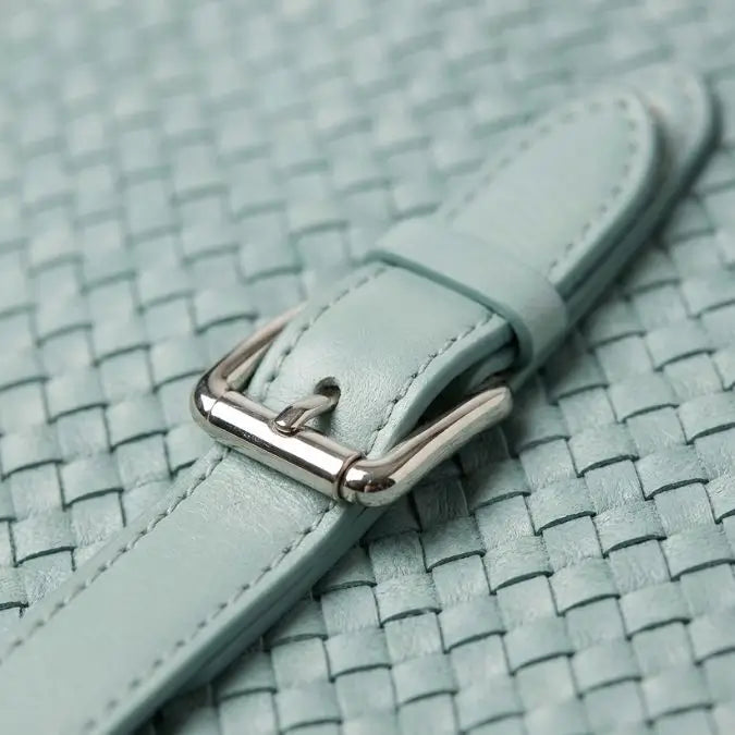 Elara Knitted Leather Tote detail 2