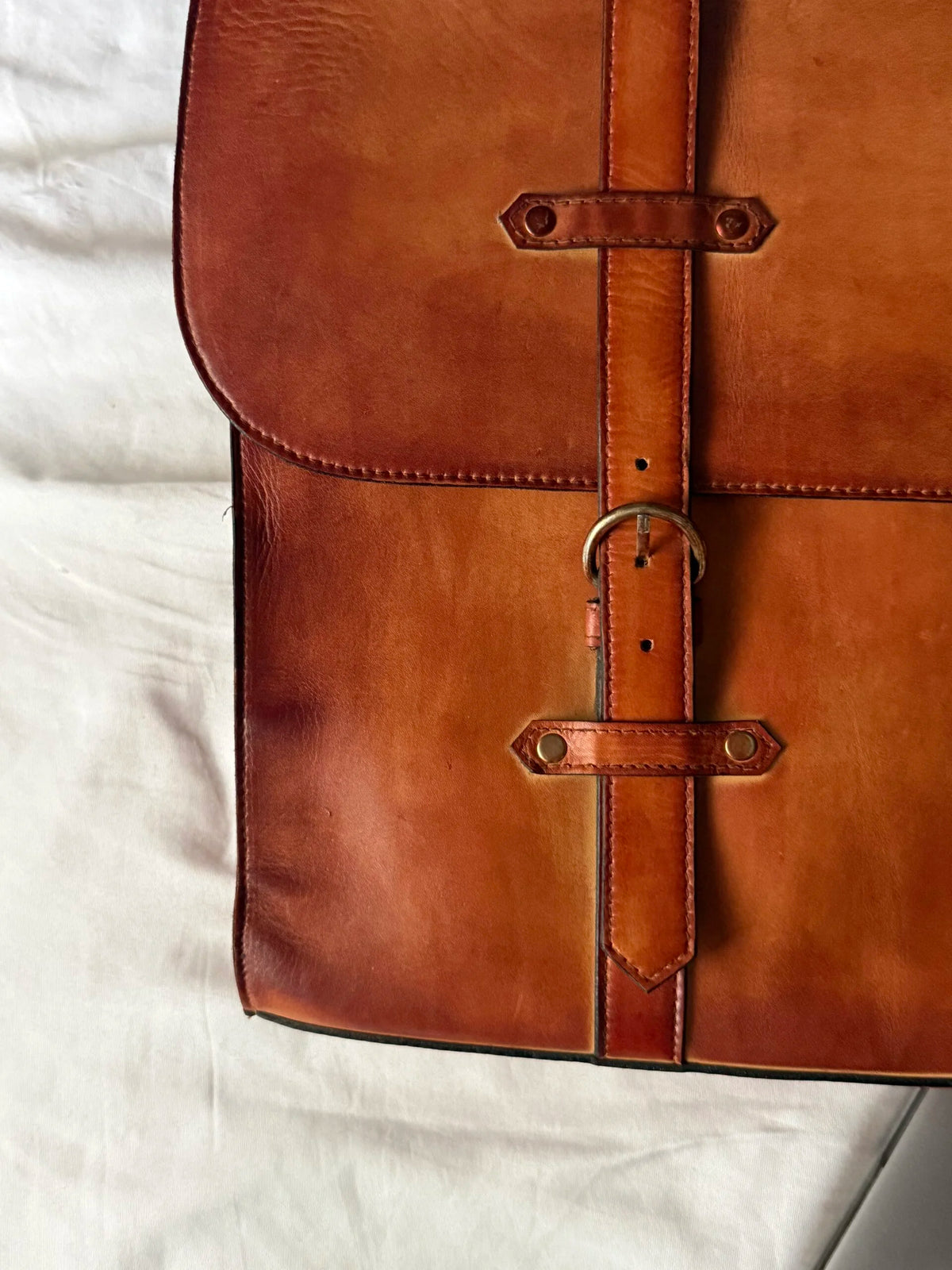Patina Vintage Brown Leather Laptop Bag