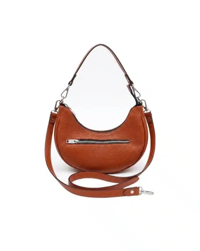 Luna Pebbled Leather Moon Bag