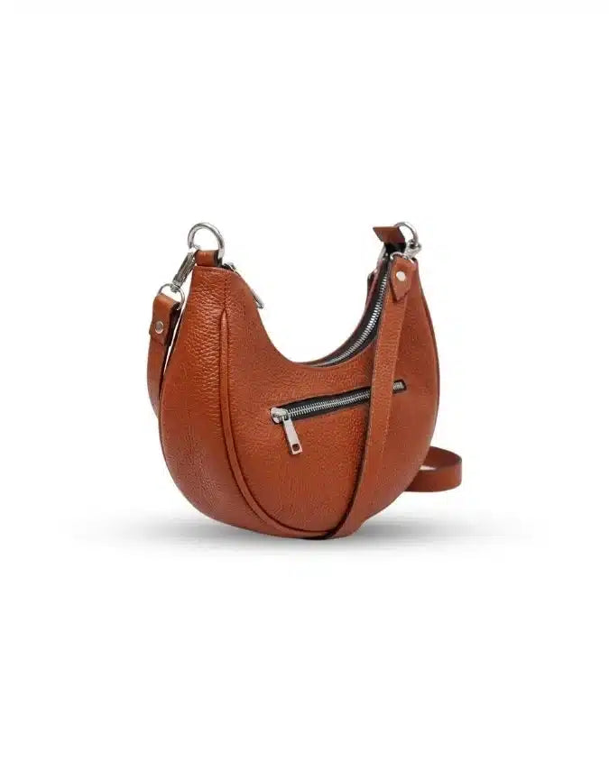 Luna Pebbled Leather Moon Bag