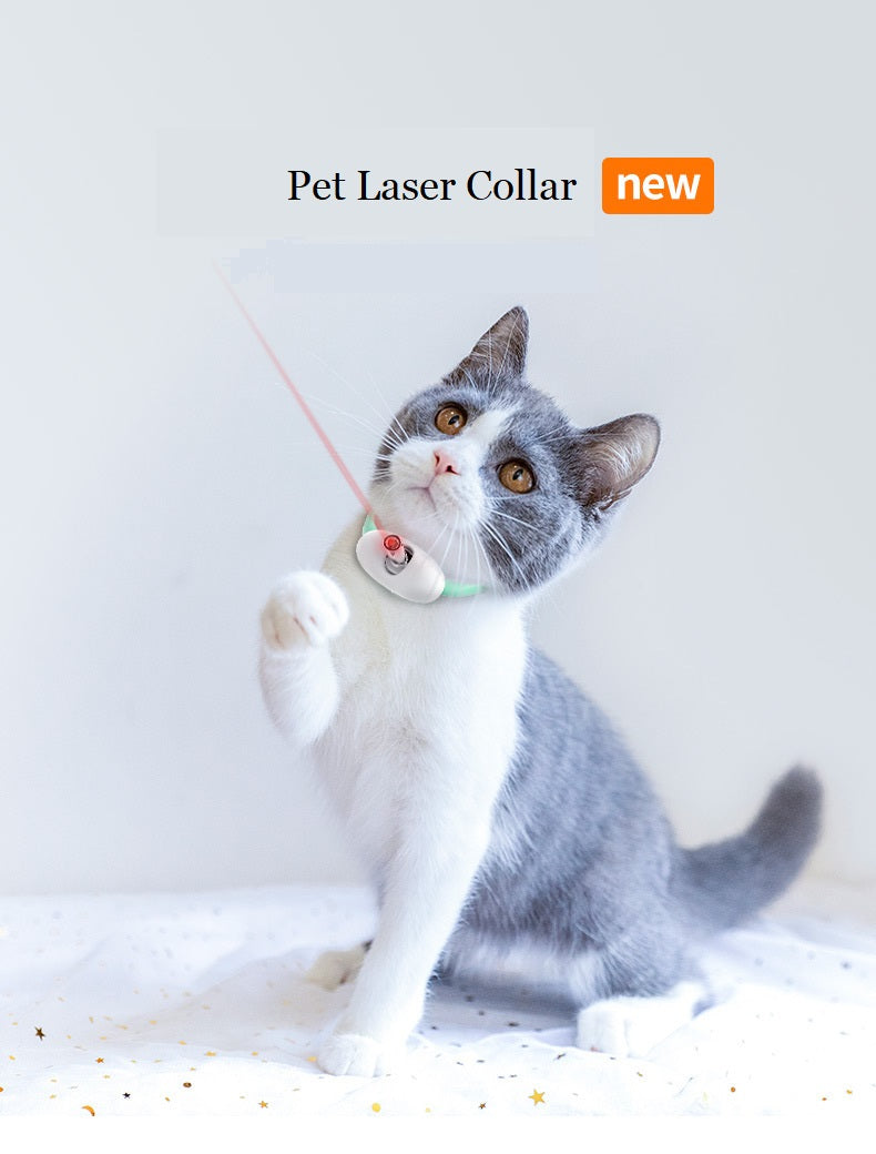 New Dual-purpose Laser Pet Collar Hands-free Smart LED Laser Laser Cat Teaser Laser Pointer Cat Toy