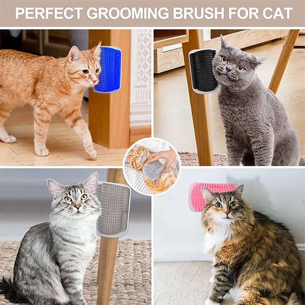 Pet Cat Corner Scrubber, Massager, Scratcher And Brush Comb Pet Supplies