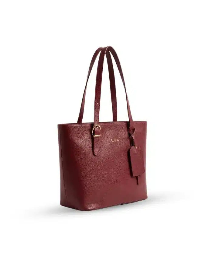 Siena Pebbled Leather Tote Bag – Signature Collection