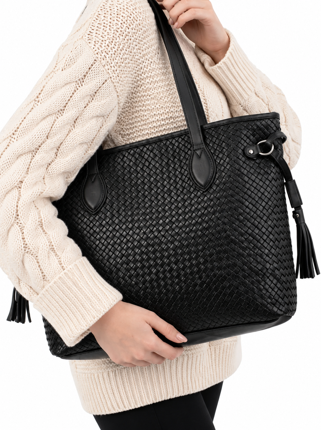 Amara Woven Leather Tote