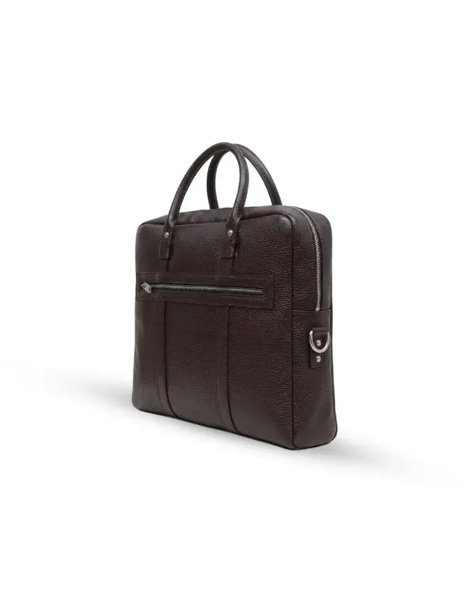 Elston Full-Grain Leather Laptop Bag – Brown