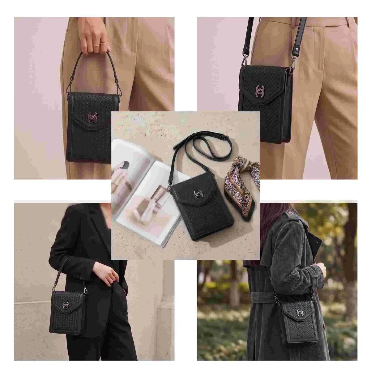Verona Knitted Leather Crossbody styling