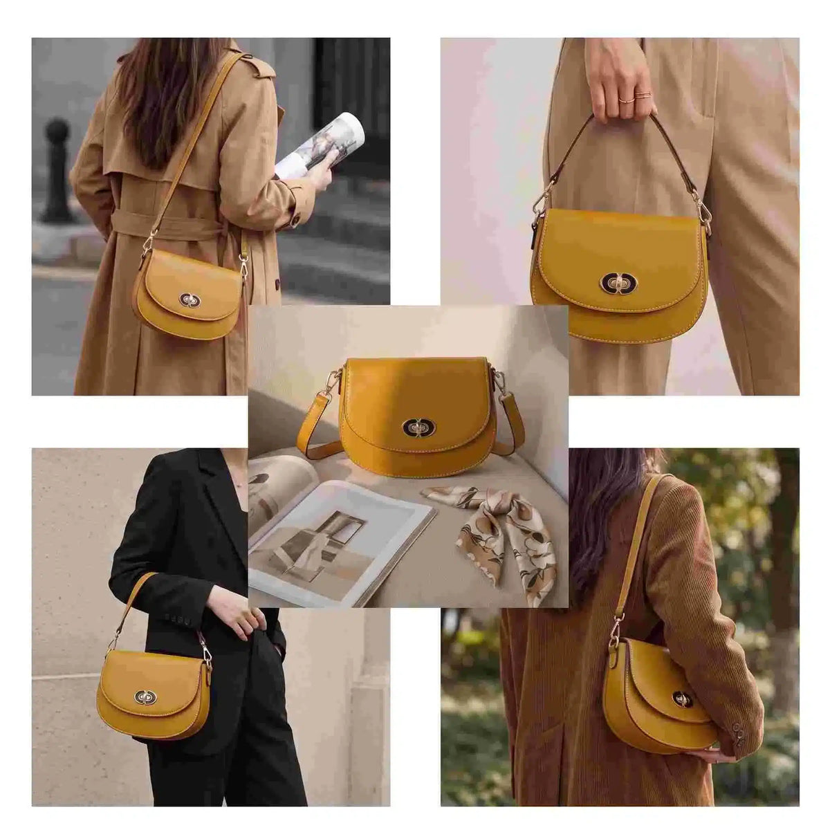 Amara Mini Leather Crossbody styling