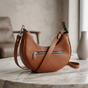 Luna Pebbled Leather Moon Bag
