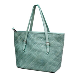 Elara Knitted Leather Tote