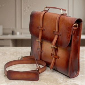 Patina Vintage Brown Leather Laptop Bag