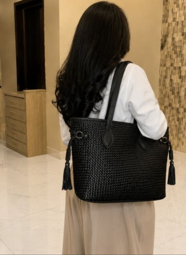Amara Woven Leather Tote photo review