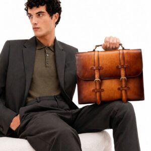 Patina Vintage Brown Leather Laptop Bag