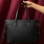 Amara Woven Leather Tote photo review