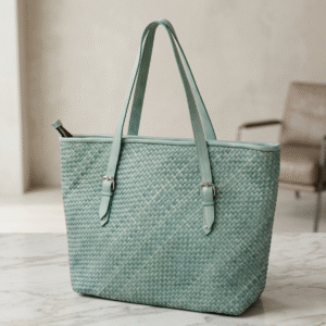 Elara Knitted Leather Tote