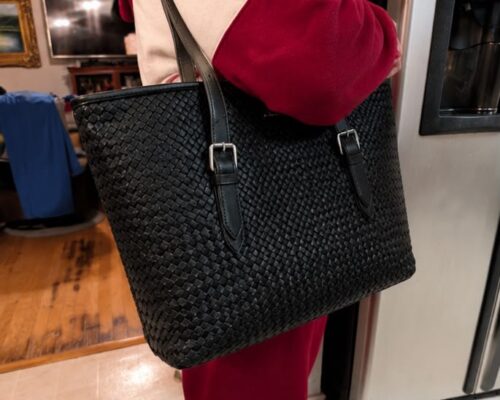 Elara Knitted Leather Tote photo review