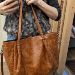 Crunch Tan Leather Tote Bag photo review