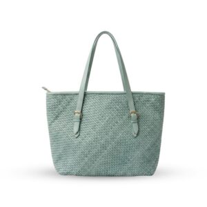 Elara Knitted Leather Tote