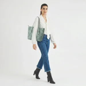 Elara Knitted Leather Tote
