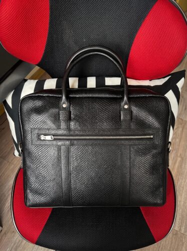 Noir Leather Laptop Bag – Black photo review