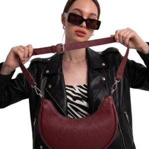 Luna Pebbled Leather Moon Bag