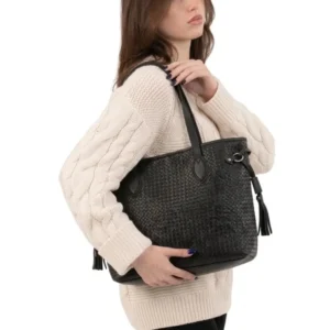 Amara Woven Leather Tote