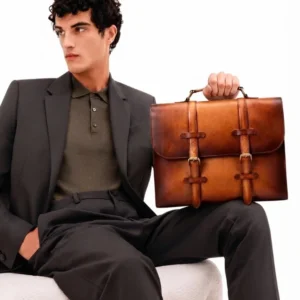 Patina Vintage Brown Leather Laptop Bag