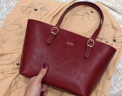 Siena Pebbled Leather Tote Bag – Signature Collection photo review
